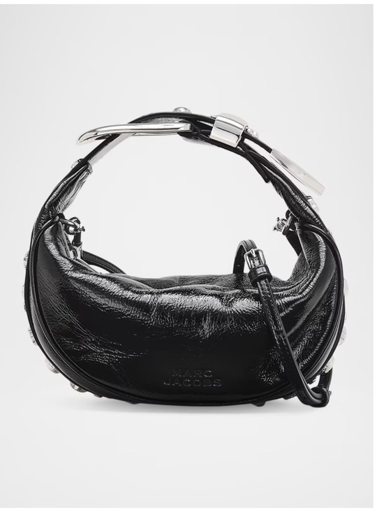 Marc Jacobs Handbags - Marc Jacobs Black Patent Leather Belt Bag with Silver Hardware mini party bag